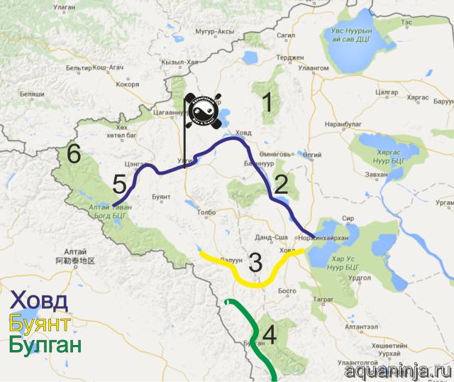 Общая карта Западной Монголии 2
